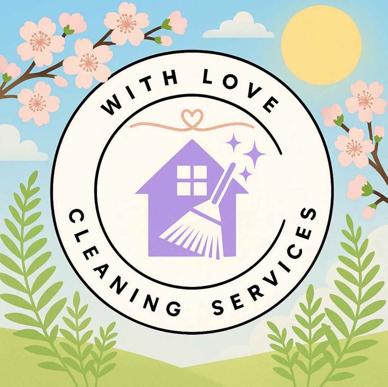 With Love Cleaning logo
